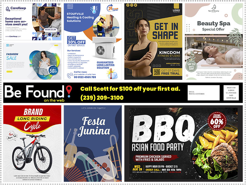 Be Found on the Web direct mail piece Be Found on the Web direct mail piece
